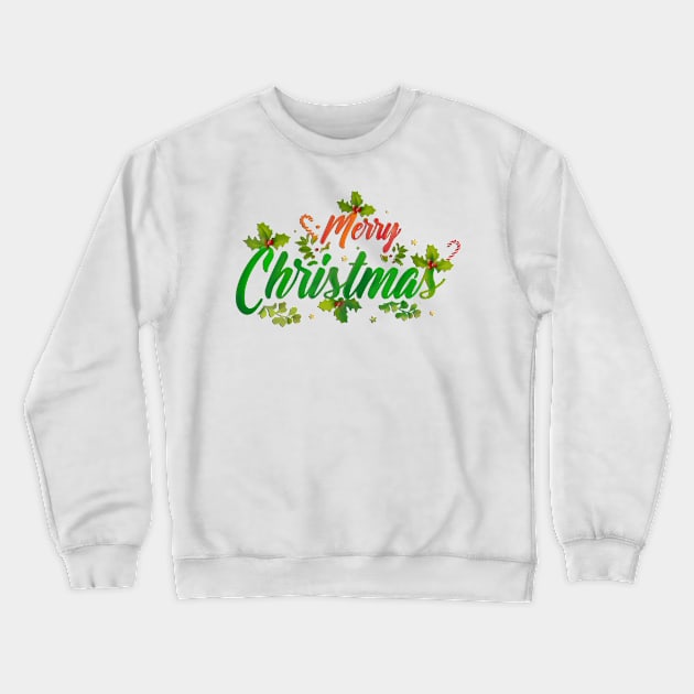 Merry Christmas Crewneck Sweatshirt by  Chirido_Bin